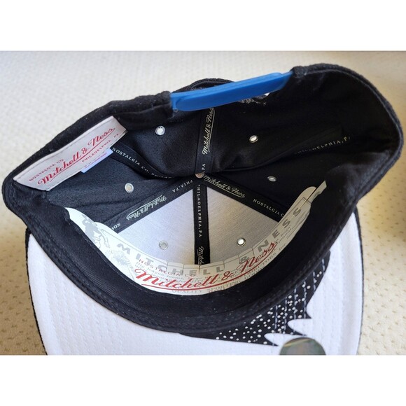 NWT Brooklyn Nets Mitchell & Ness Oreo Hook Up Snapback Black Faux suede hat cap - Picture 4 of 7